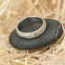 Snubn prsten damasteel - Rock, struktura devo, hrubost stedn, svtl + ir diamant 2 mm, velikost 49; ka 4 mm, tlouka stedn - k 1485