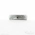 Run kovan snubn prsten s ernm diamantem - Prima damasteel, vzor devo, lept tmav hrub, velikost 58, ka 5,5mm, profil B - k 6215