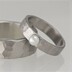 Snubní prsten s perlou chirurgická ocel  velikost 49, šířka 4 mm, profil C, matný - AVT 4563