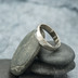 Skalk gold white - leskl - velikost 55, ka 4,5 mm, tlouka 1,3 mm - Zlat snubn prsten, SK2058