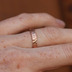 RAW gold red - snubní prsteny z červeného zlata -  dámský prsten velikost 52, šířka 3,5 mm, tloušťka 1,2 mm
