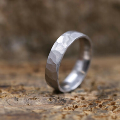 Natura nerez - matný - kovaný snubní prsten - CR5724