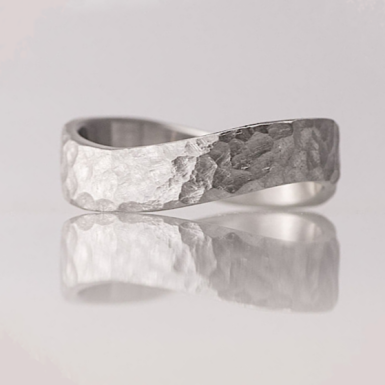 FOREVER Raw - kovaný snubní prsten z nerezové oceli