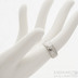 snubn nebo zsnubn prsten z chirurgick oceli s diamantem - velikost 48, ka 6,5 mm, tlouka cca 2 mm, matn, profil C - k2587