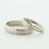 prsteny Rock gold white + 2 x Plain gold white Natura - K6981