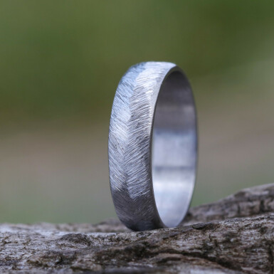 Klas - kovan snubn prsten z nerezov oceli - V5123