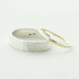 prsten Natura silver matn + Plain gold yellow Natura leskl - k6847