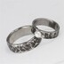 Snubní prsteny z chirurgické ocele - dámský vel. 53,5, šířka 5,5 mm, profil C, perla 4 mm a pánský vel. 67, šířka 7.5 mm, profil C - AVT2555