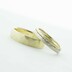 prsteny Rock gold yellow + Natura gold white + Plain natura yellow - k7363