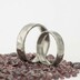 titanové snubní prsteny ručně kované - Natura - velikost 50, šířka 4,5 mm, tloušťka střední, profil C, lesklý a velikost 59, šířka 5,5 mm, tloušťka střední, profil C, lesklý - Et 1522