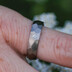 Snubní nebo zásnubní titanový prsten Rock a diamant 2 mm, profil B + CF, šířka 5 mm, velikost 52