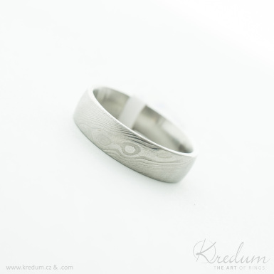Prima devo - Kovan snubn prsten z nerez oceli damasteel, V4841
