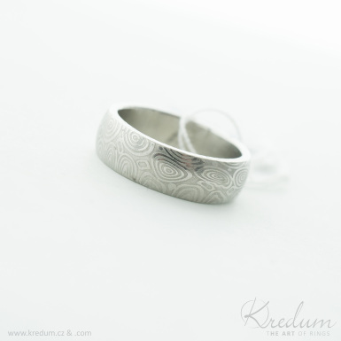 Prima koleka - Kovan snubn prsten z oceli damasteel, V4928