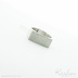 Kulatý čtvereček hrubý mat - kovaný snubní prsten z nerezové oceli - V5114