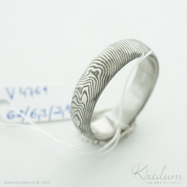 Rock- rky - Snubn prsten damasteel, V4761