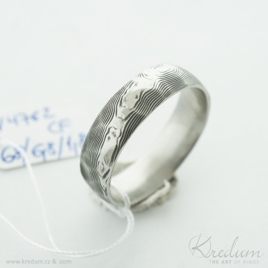 Rock- devo - Snubn prsten damasteel, V4762