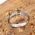 Zsnubn prsten ocel damasteel a brouen vltavn v korunce ze lutho zlata - velikost 50,5, ka 3,5 mm, tlouka stedn, profil A+CF, struktura voda, lept tmav stedn, vltavn 4 mm - K 7775