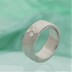 snubn nebo zsnubn prsten z chirurgick oceli s diamantem - velikost 48, ka 6,5 mm, tlouka cca 2 mm, matn, profil C - k2587