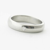 prsten Prima, leskl a ir diamant 2 mm - velikost 52, ka 4 mm, tlouka stedn, profil B - K 6433