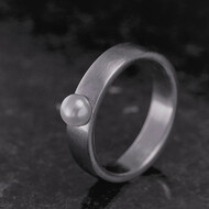 Prima nerez a perla - matn - kovan snubn/zsnubn prsten z nerezov oceli