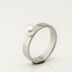 Zásnubní prsten s perlou chirurgická ocel - velikost 56, šířka 4 mm, lesklý, profil C - k 0141, AVT 2732