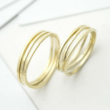 Plain gold yellow - zlat snubn prste