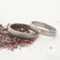 prsteny Prima titan matn� - d�msk� s diamantem 1,7 mm